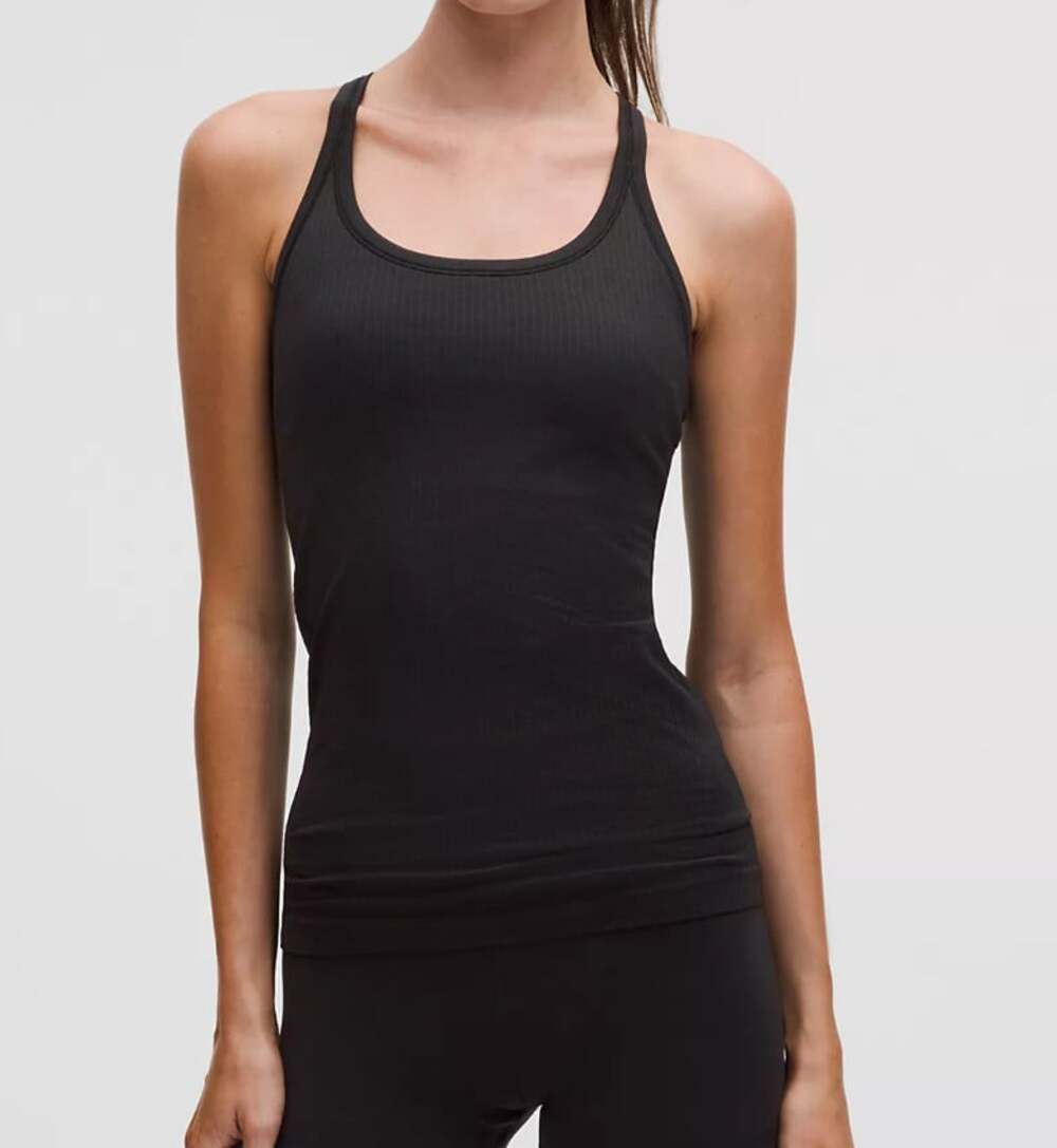 Lululemon Ebb to Street Tank Top Light Support, B/C Cup Black Size 4